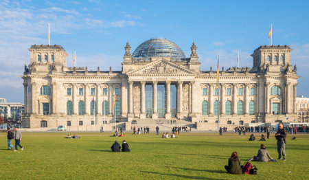 German Bundestag National Parliament in Berlinのeditorial素材