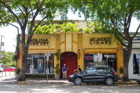 Cigar and art shops in Little Havana Miamiのeditorial素材