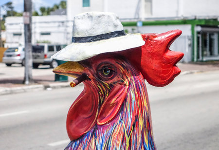 Little Havana Cock statueのeditorial素材
