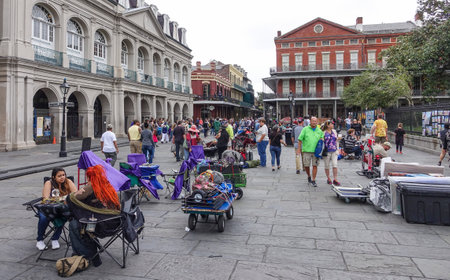 Main Square in New Orleans French Quarterのeditorial素材