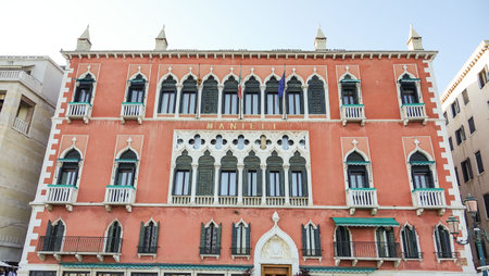 Famous and luxury Hotel Danieli in Veniceのeditorial素材