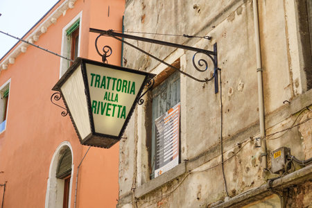 Trattoria in the heart of Veniceのeditorial素材