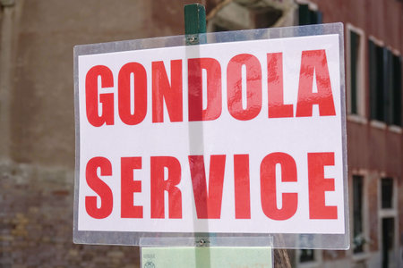 Famous Gondola service in the canals of Veniceのeditorial素材