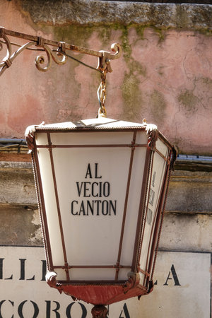 Beautiful ancient style lantern in Veniceのeditorial素材