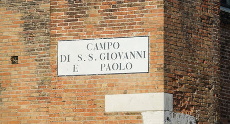 Campo San Giovanni e Paolo in Veniceのeditorial素材