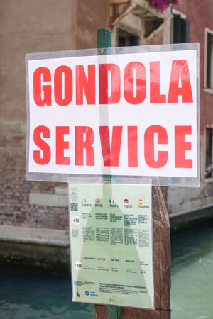Famous Gondola service in the canals of Veniceのeditorial素材