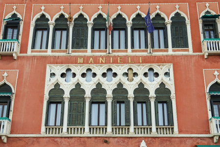 Famous and luxury Hotel Danieli in Veniceのeditorial素材