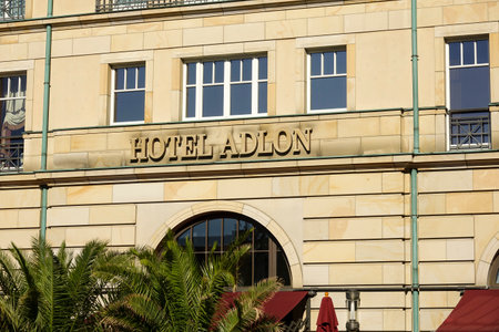 Famous and expensive hotel Adlon Kempinski in Berlin - BERLIN / GERMANY - AUGUST 31, 2016のeditorial素材