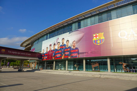 World famous stadium of FC Barcelona - Camp Nouのeditorial素材