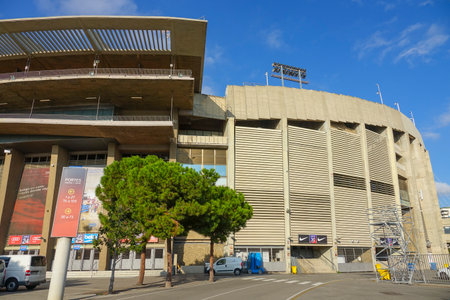 World famous stadium of FC Barcelona - Camp Nouのeditorial素材
