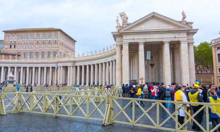 St Peters Square at Vatican City in Rome - ROME, ITALY - NOVEMBER 5, 2016のeditorial素材