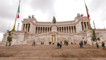 ROME / ITALY - NOVEMBER 6, 2016 - Viktor Emmanuel National Monument in Rome - called Monumento a Vittorio Emanueleのeditorial素材