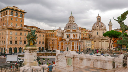 ROME / ITALY - NOVEMBER 6, 2016 - The Venetian Square and National Monument Romeのeditorial素材