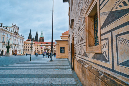 Schwarzenberg Museum in Prague located nearby Prague Castle - PRAGUE / CZECH REPUBLIC - MARCH 20, 2017のeditorial素材