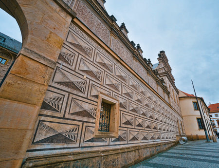 Beautiful building of Schwarzenberg Museum in Prague - PRAGUE / CZECH REPUBLIC - MARCH 20, 2017のeditorial素材
