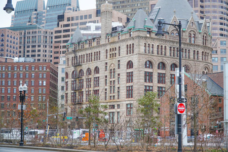 177 Milk Street - beautiful building in Boston - BOSTON , MASSACHUSETTS - APRIL 3, 2017のeditorial素材