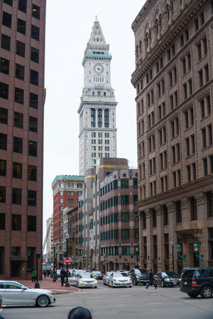 Custom House Tower in Boston - BOSTON , MASSACHUSETTS - APRIL 3, 2017のeditorial素材