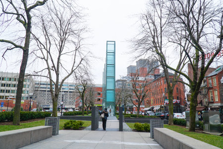 Impressive Holocaust Memorial in Boston - BOSTON , MASSACHUSETTS - APRIL 3, 2017のeditorial素材