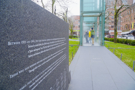 The Holocaust Memorial in the city of Boston - BOSTON , MASSACHUSETTS - APRIL 3, 2017のeditorial素材
