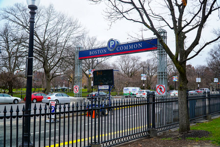 Boston Common Parking Lot - BOSTON , MASSACHUSETTS - APRIL 3, 2017のeditorial素材