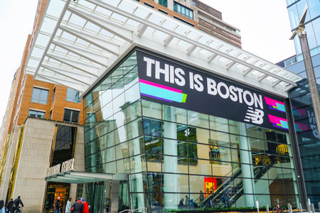 This is Boston advertising at Prudential Center - BOSTON , MASSACHUSETTS - APRIL 3, 2017のeditorial素材