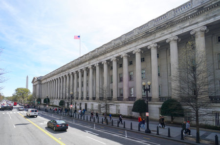 Treasury Department Federal Credit Union in Washington - WASHINGTON DC - COLUMBIAのeditorial素材