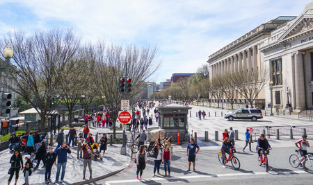 Famous Pennsylvania Avenue in Washington - WASHINGTON DC - COLUMBIAのeditorial素材