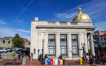 Farmers and Mechanics Branch in Georgetown Washington - WASHINGTON DC - COLUMBIA - APRIL 7, 2017のeditorial素材