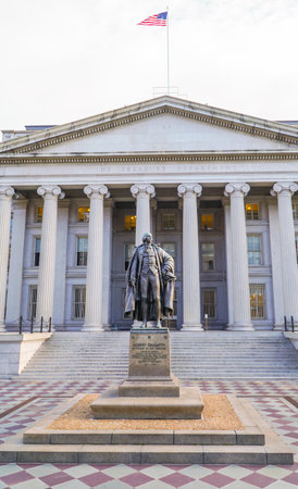 The Treasury Department in Washington DC - WASHINGTON DC - COLUMBIA - APRIL 7, 2017のeditorial素材