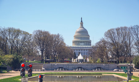 Main attractions in Washington DC - the US Capitol - WASHINGTON DC - COLUMBIA - APRIL 7, 2017のeditorial素材