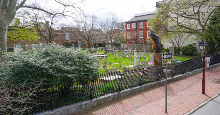 Cemetery in Philadelphia - PHILADELPHIA - PENNSYLVANIA - APRIL 6, 2017のeditorial素材