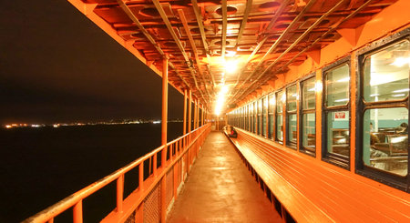 Staten Island Ferry New York - NEW YORK CITY - NEW YORK - APRIL 2,2017のeditorial素材