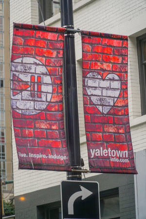 Yaletown sign in Vancouver - VANCOUVER - CANADA - APRIL 12, 2017