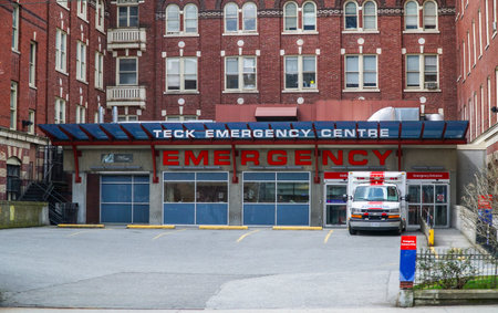 Teck Emergency Centre in Vancouver - VANCOUVER - CANADA - APRIL 12, 2017のeditorial素材