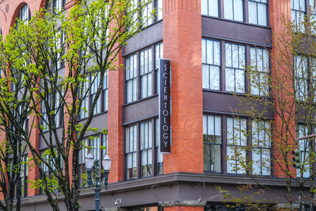 Scientology building in Portland - PORTLAND - OREGON - APRIL 16, 2017のeditorial素材