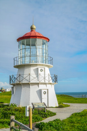 The beautiful lighthouse of Shelter Cove - SHELTER COVE - CALIFORNIA - APRIL 17, 2017のeditorial素材