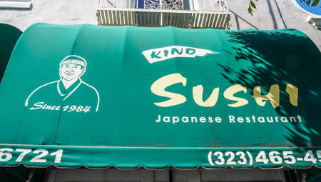 Kino Sushi Bar and Restaurant in Hollywood - LOS ANGELES - CALIFORNIA - APRIL 20, 2017のeditorial素材