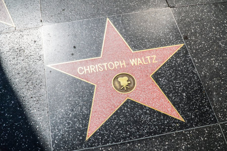 The star of Christoph Waltz at Hollywood Walk of Fame - LOS ANGELES - CALIFORNIA - APRIL 20, 2017