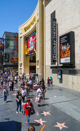 The Hollywood Walk of Fame at Dolby Theater - LOS ANGELES - CALIFORNIA - APRIL 20, 2017のeditorial素材
