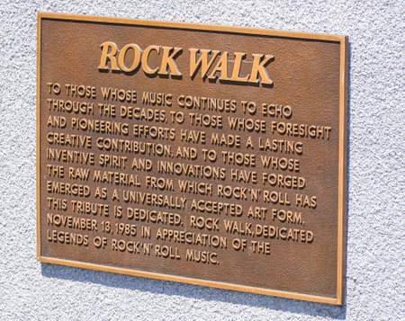 Hollywoods Rockwalk at Guitar Center in Los Angeles - LOS ANGELES - CALIFORNIA - APRIL 20, 2017のeditorial素材