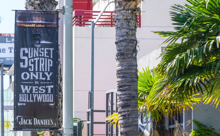 The Sunset Strip in Los Angeles - LOS ANGELES - CALIFORNIA - APRIL 20, 2017のeditorial素材