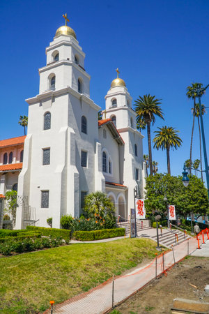 Small church in Beverly Hills - LOS ANGELES - CALIFORNIA - APRIL 20, 2017のeditorial素材