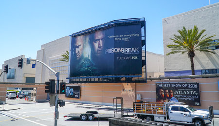 Famous Fox Studios in Century City Los Angeles - LOS ANGELES - CALIFORNIA - APRIL 20, 2017のeditorial素材