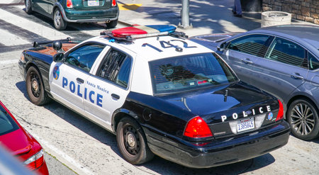Santa Monica Police Car - LOS ANGELES - CALIFORNIA - APRIL 20, 2017のeditorial素材