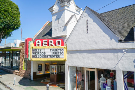 Small movie theater in Santa Monica - The Aero Cinema - LOS ANGELES - CALIFORNIA - APRIL 20, 2017のeditorial素材