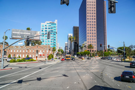 Los Angeles Street view - LOS ANGELES - CALIFORNIAのeditorial素材