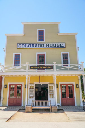 Beautiful building at San Diego Old Town - The Colorado House - SAN DIEGO - CALIFORNIA - APRIL 21, 2017のeditorial素材