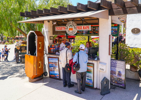 Ticket sale booth for Old Town Trolley in San Diego - SAN DIEGO - CALIFORNIA - APRIL 21, 2017