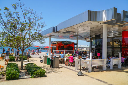 Beautiful area at San Diego Seaport - SAN DIEGO - CALIFORNIA - APRIL 21, 2017のeditorial素材