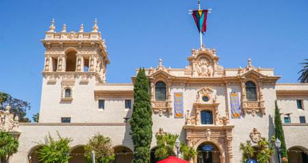 Balboa Park Visitor Center and Prado Restaurant in San Diego - SAN DIEGO - CALIFORNIA - APRIL 21,...